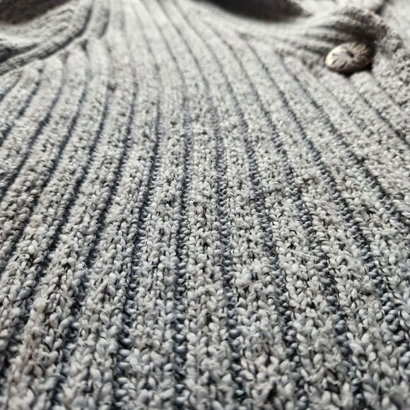 Vintage Alps brand women's cotton blend cardigan with wood buttons light blue L - Picture 7 of 8